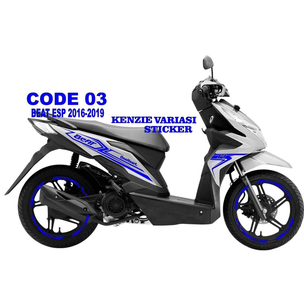 AKSESORIS Stiker Cuting Striping List Body VARIASI MOTOR HONDA BEAT FI New ESP 2016-2019  #03