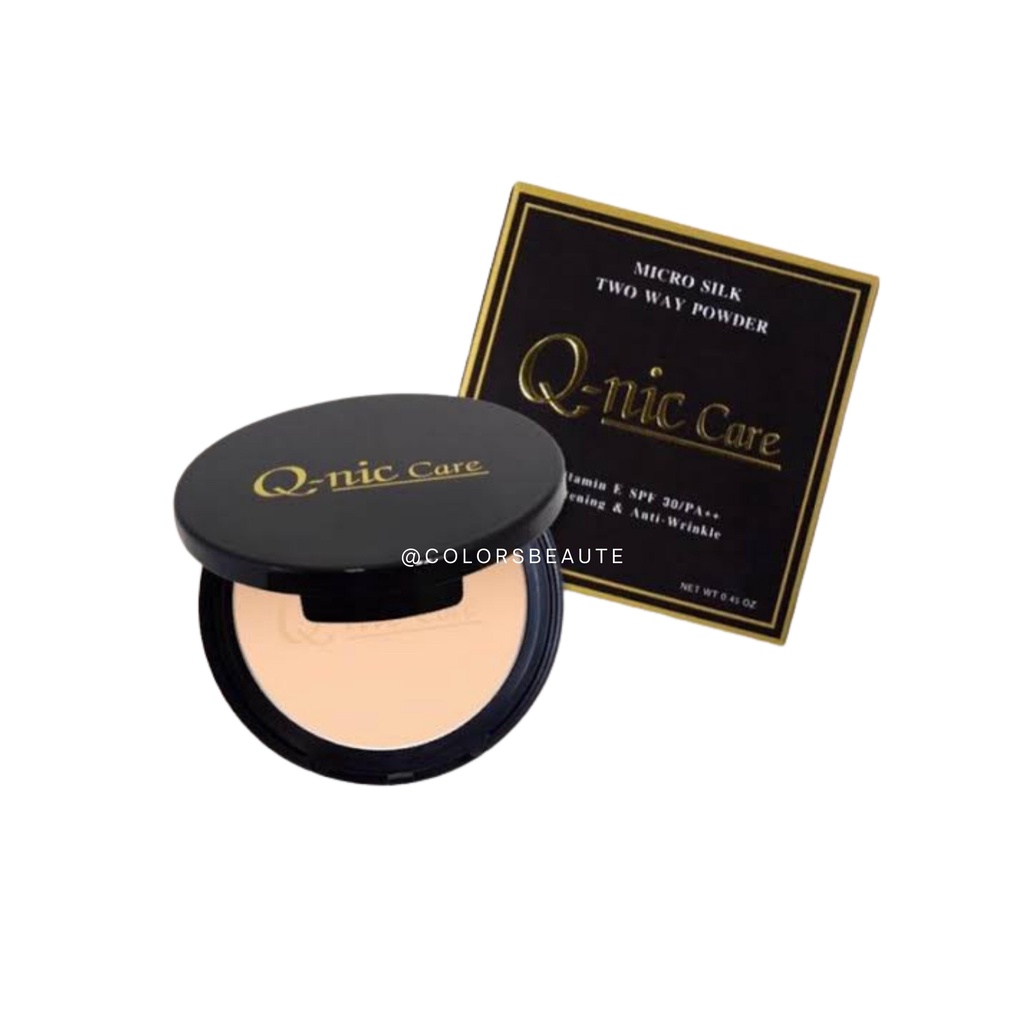 READY STOCK ! Q Nic Care Micro Silk Two Way Powder / bedak padat / compact