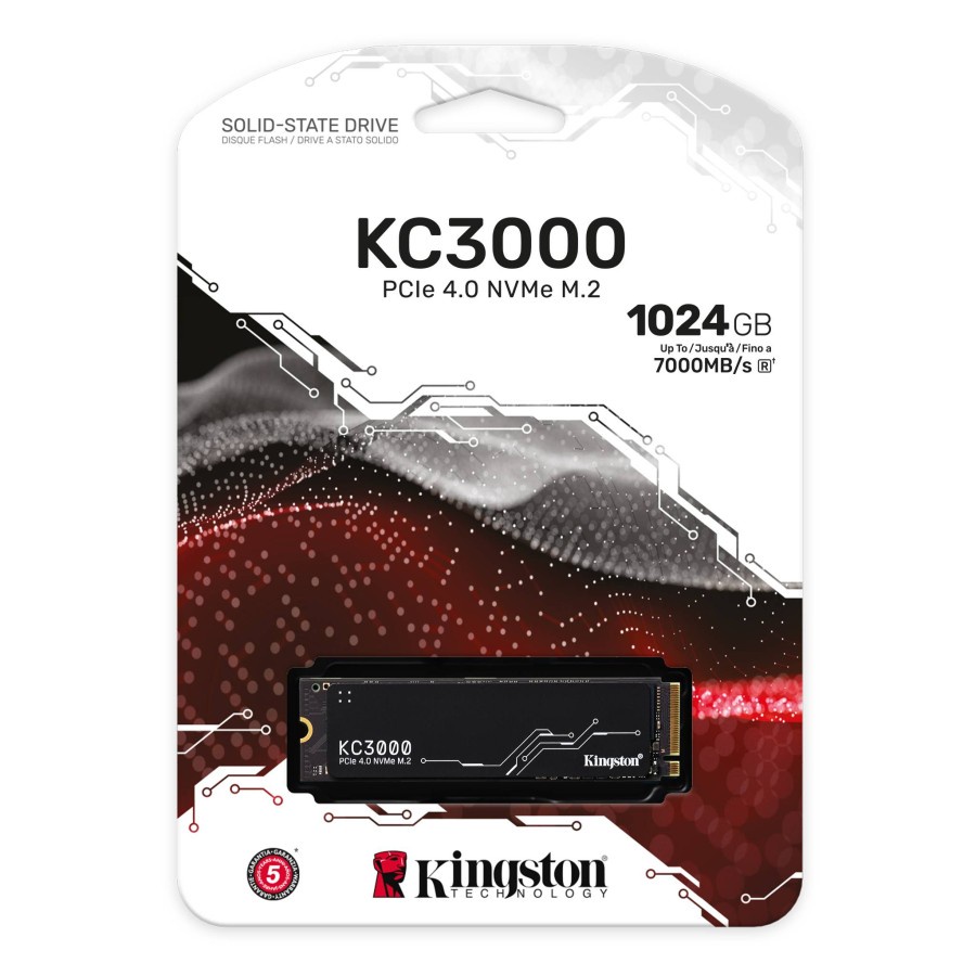 SSD 1TB KINGSTON KC3000 7000Mb/s PCIE 4.0 NVMe M.2 SKC3000S/1024G