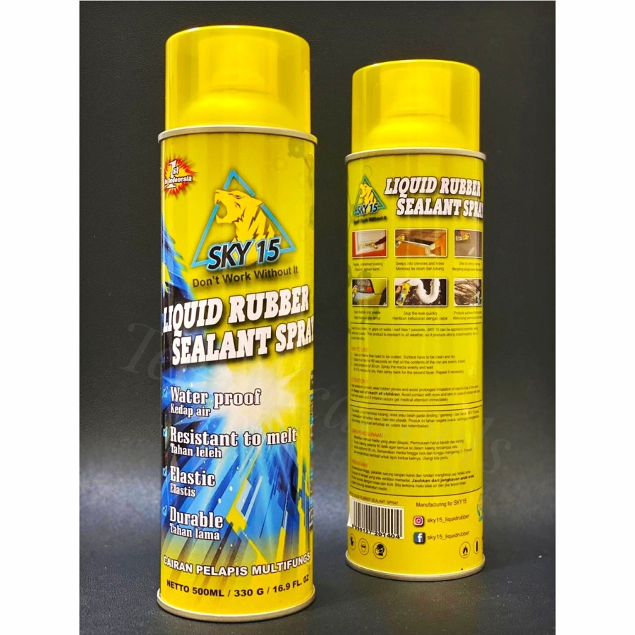 CAIRAN ANTI BOCOR WATER PROOF LIQUID RUBBER SEALANT SPRAY SKY 15 500ML