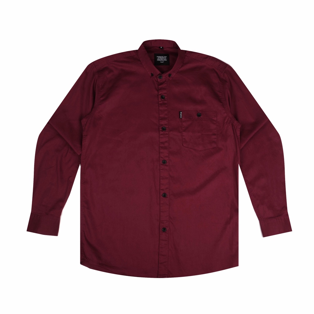 CRUSH EXP Kemeja Panjang Polos KC00599 - MAROON