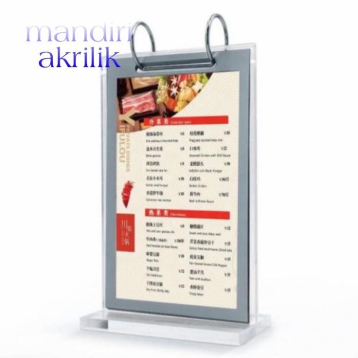 

Display Akrilik Menu Meja A5