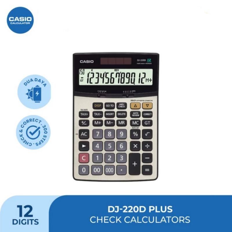 

CASIO KALKULATOR 12 DIGIT DJ 220 D PLUS