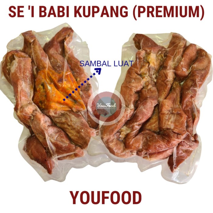 

SE'I BABI KUPANG 500gr include sambal Luat - Sei Babi NTT - STANDARD