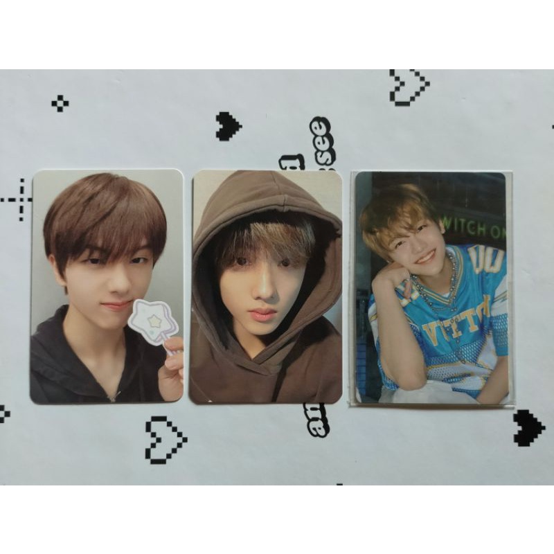 [take all] jisung kihno reload, sticker sanrio set, jaemin pinkfong locamobility card
