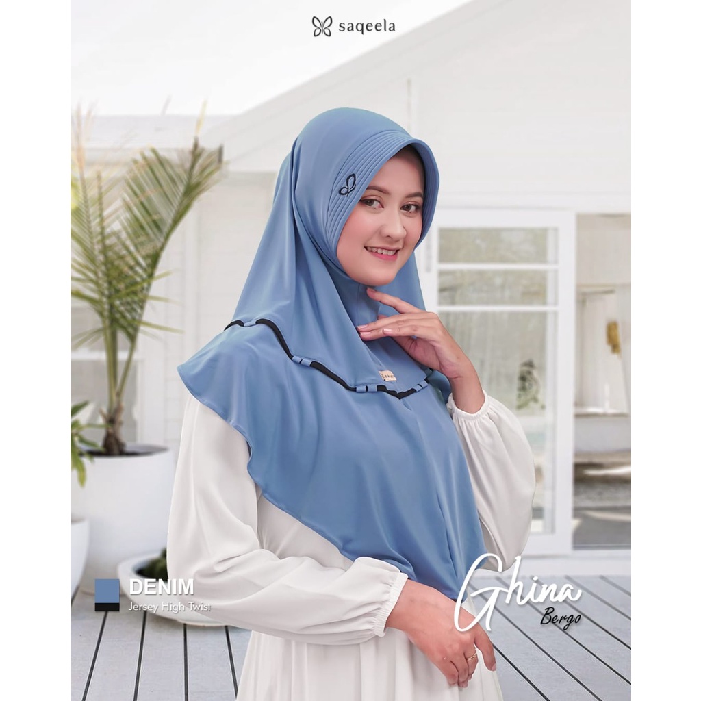 BERGO GHINA By. SAQEELA HIJAB || JERSEY TWIST HIJAB WANITA