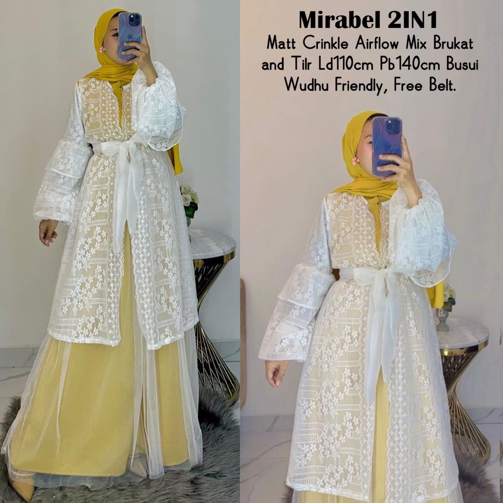 MIRABELA BRUKAT WANITA MODEL 2 IN 1 KEKINIAN