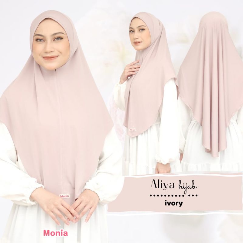 Aliya Hijab by Monia Hijab Kids size L (6-8th)| Hijab Instant Terbaru | Hijab anak instant
