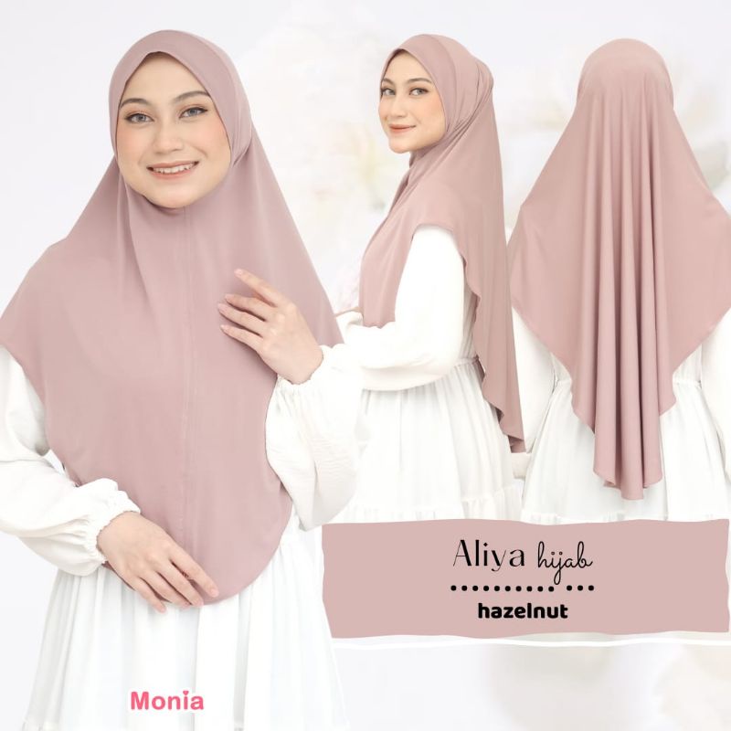Aliya Hijab by Monia Hijab Kids size L (6-8th)| Hijab Instant Terbaru | Hijab anak instant