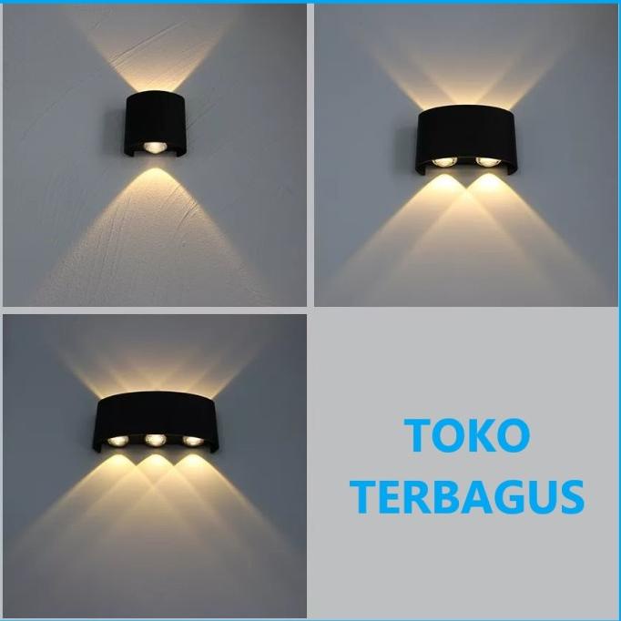 LAMPU DINDING MINIMALIS HITAM WALL LAMP INDOOR OUTDOOR BERKUALITAS