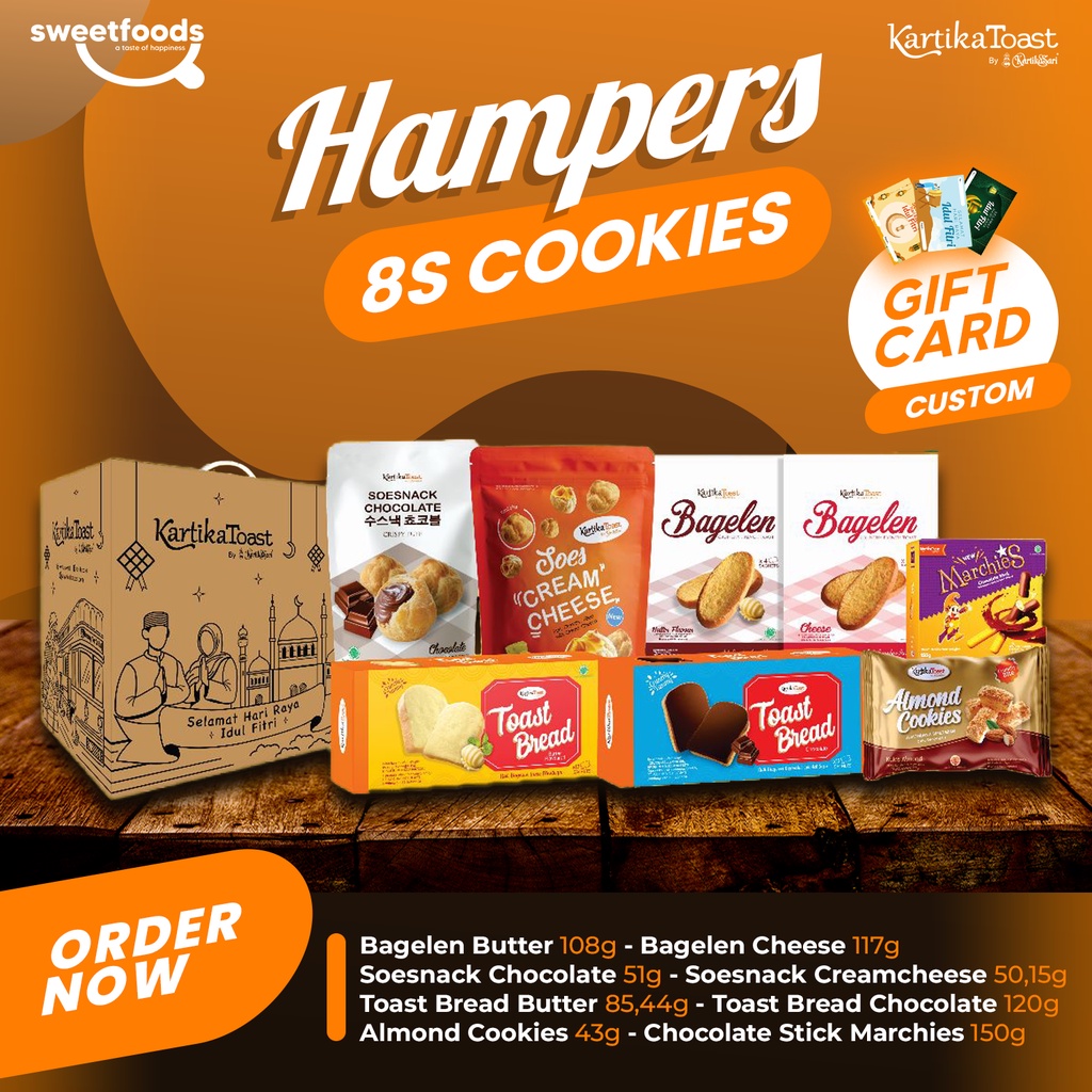 Parsel Kue Kering Hampers 8S Kukis Kartika Toast by Kartika Sari (Free Request Kartu Ucapan)
