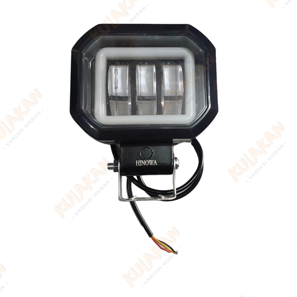 Lampu Tembak Led Sorot Daymaker K30 Bulat Kotak Terang Putih 30 Watt CWL 3 Lensa