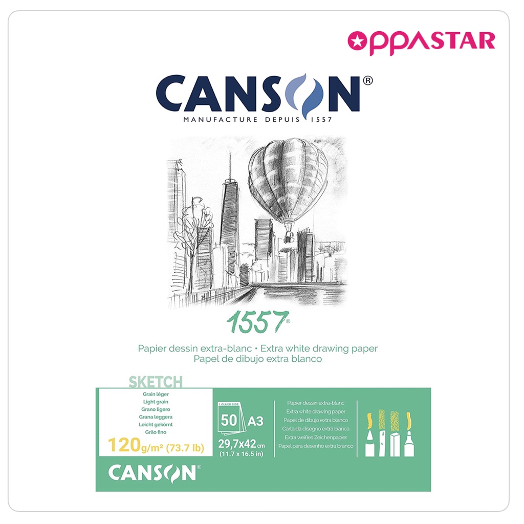 

Sketchbook Canson 1557 Extra White Drawing Paper A3 204127409
