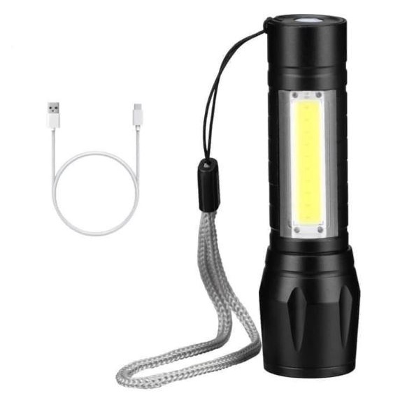 SENTER Swat Mini Zoom Lampu Senter Police LED 3 Mode