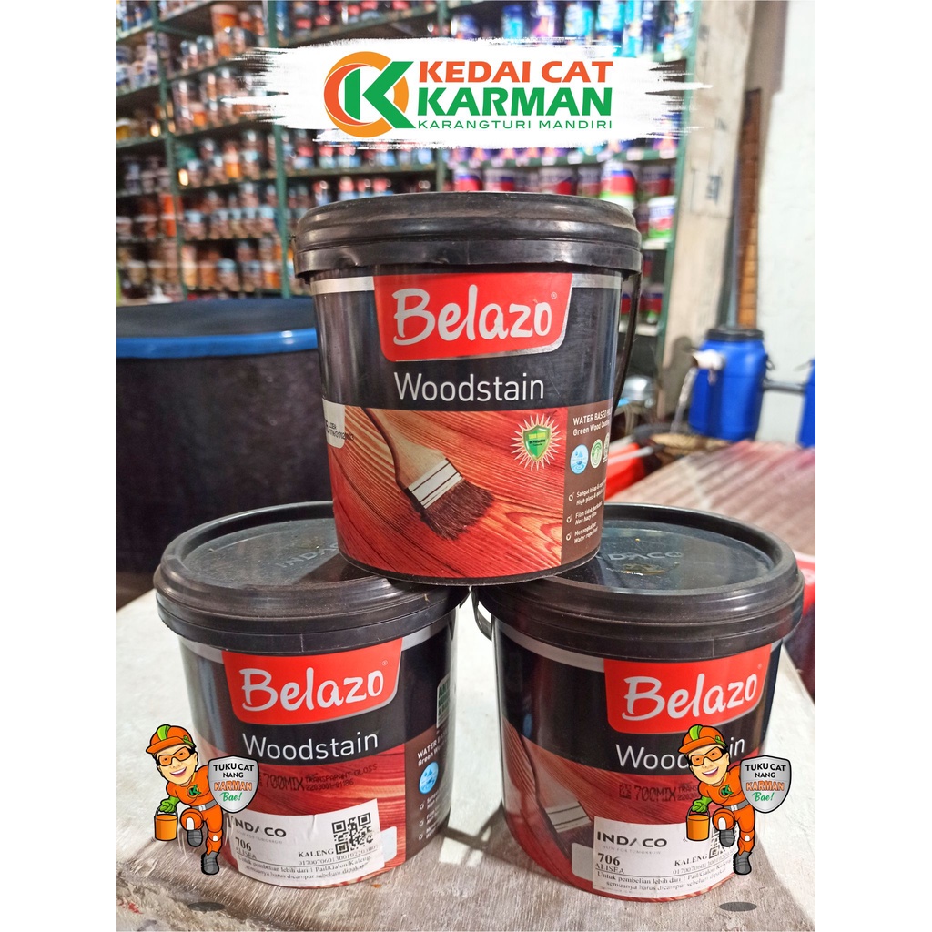 CAT BELAZO WOODSTAIN - POLITUR KAYU PERNIS KAYU CLEAR KAYU WARNA KAYU