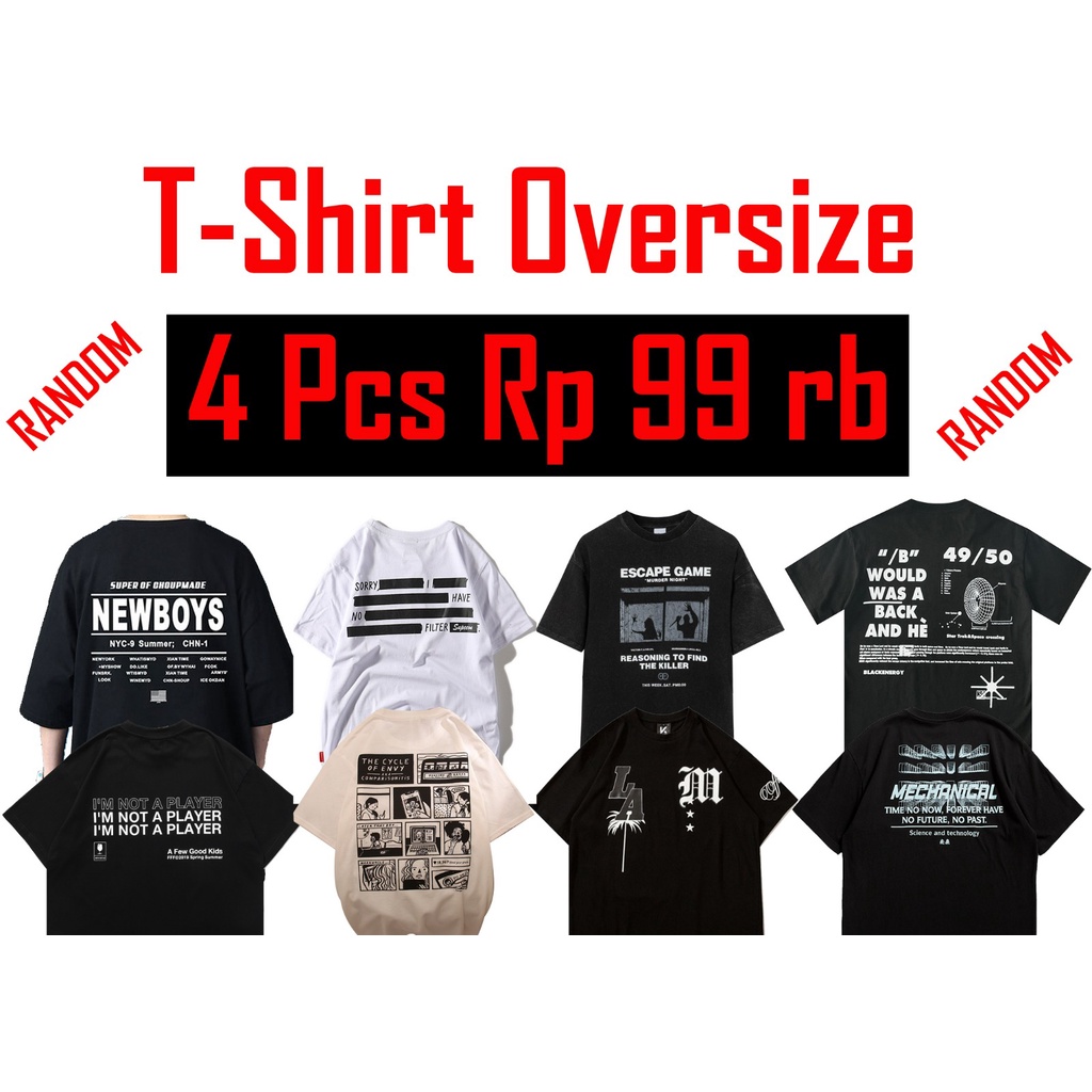 PROMO Kaos Pria 99.000 dapat 4pcs