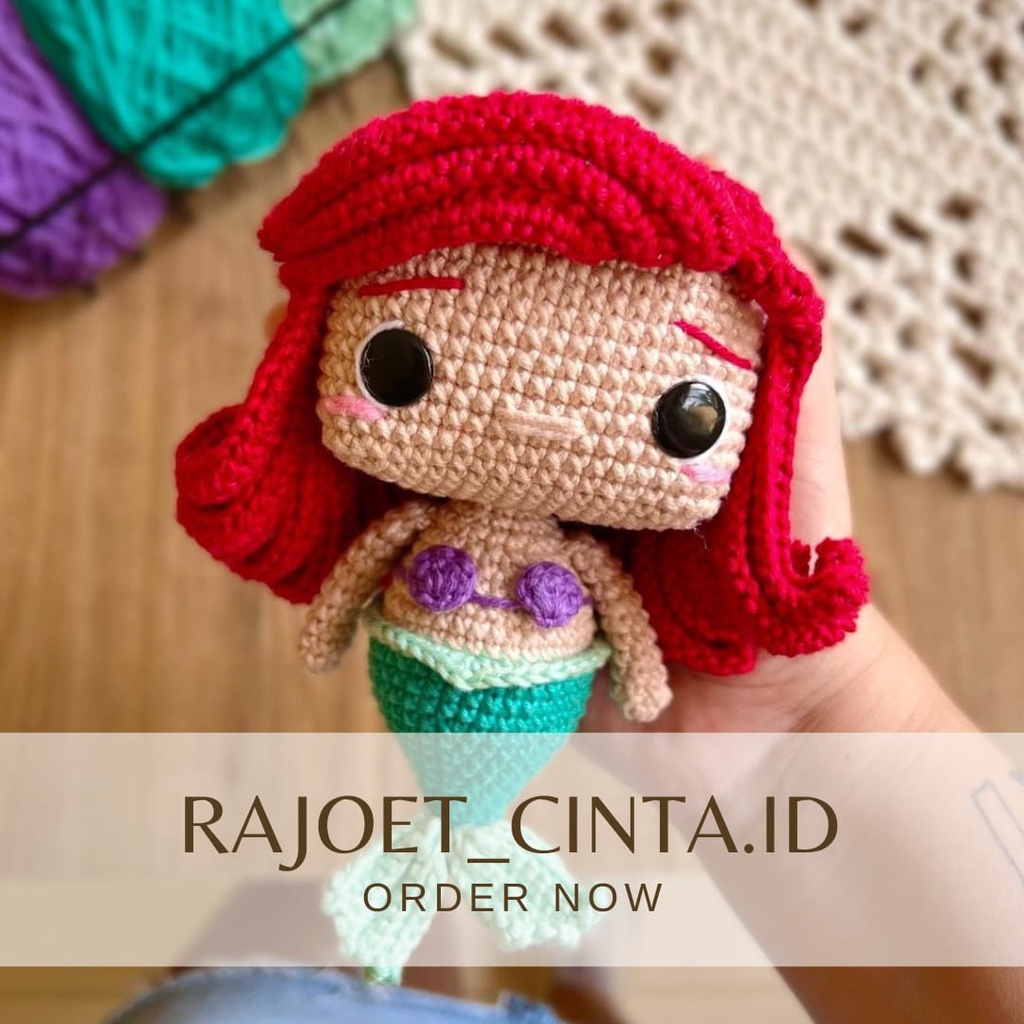 BONEKA RAJUT ARIEL MERMAID
