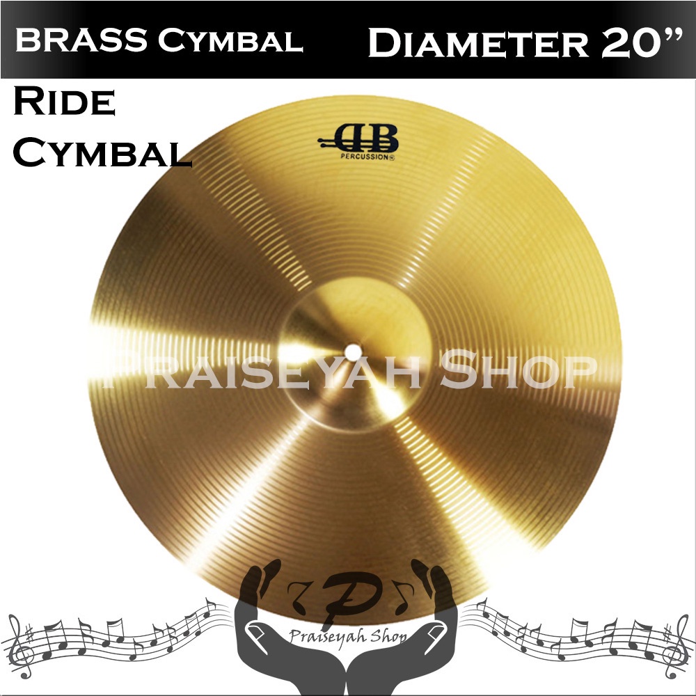 Cymbal Drum Ride Brass 20 inch Diameter