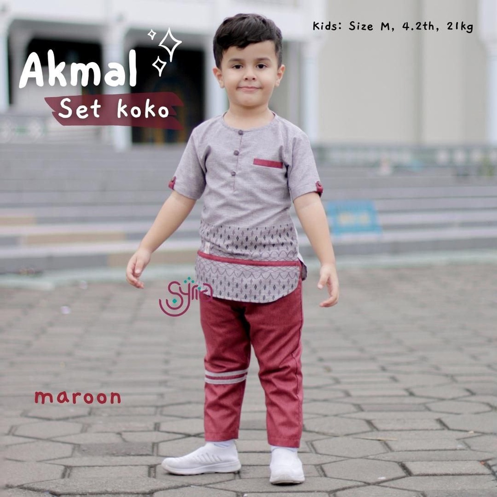 KOKO ANAK 1-2 TAHUN / KOKO AKMAL MAROON BY VELIZA