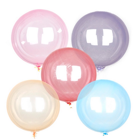 BALON PVC 16 INCH BALON BOBO PINK BIRU BENING / Balon Bobo Transfaran Pesta Ulang Tahun