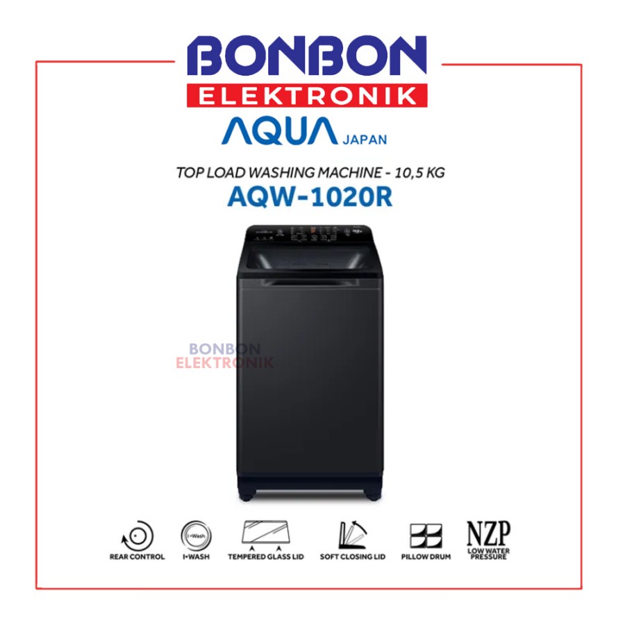 AQUA Mesin Cuci 1 Tabung 10KG AQW 1020R / 10.5 KG AQW 1020 R / AQW1020