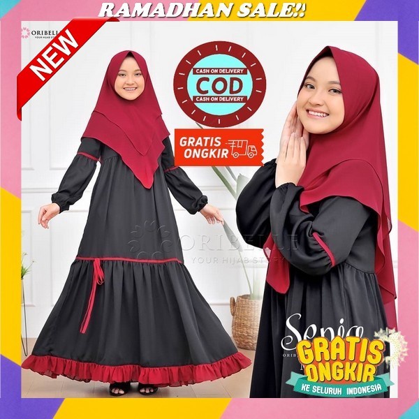 Gamis Anak Lebaran Perempuan Cewek Kekinian Terbaru 2023 Dress Remaja Tanggung Umur 11 12 13 14 15 T
