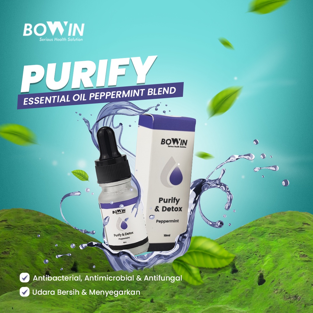 Bowin Essential Oil + Dry Flower | 100% Organic &amp; Therapeutic - Water Based Aromatherapy | (Humidifier, diffuser, air purifier)