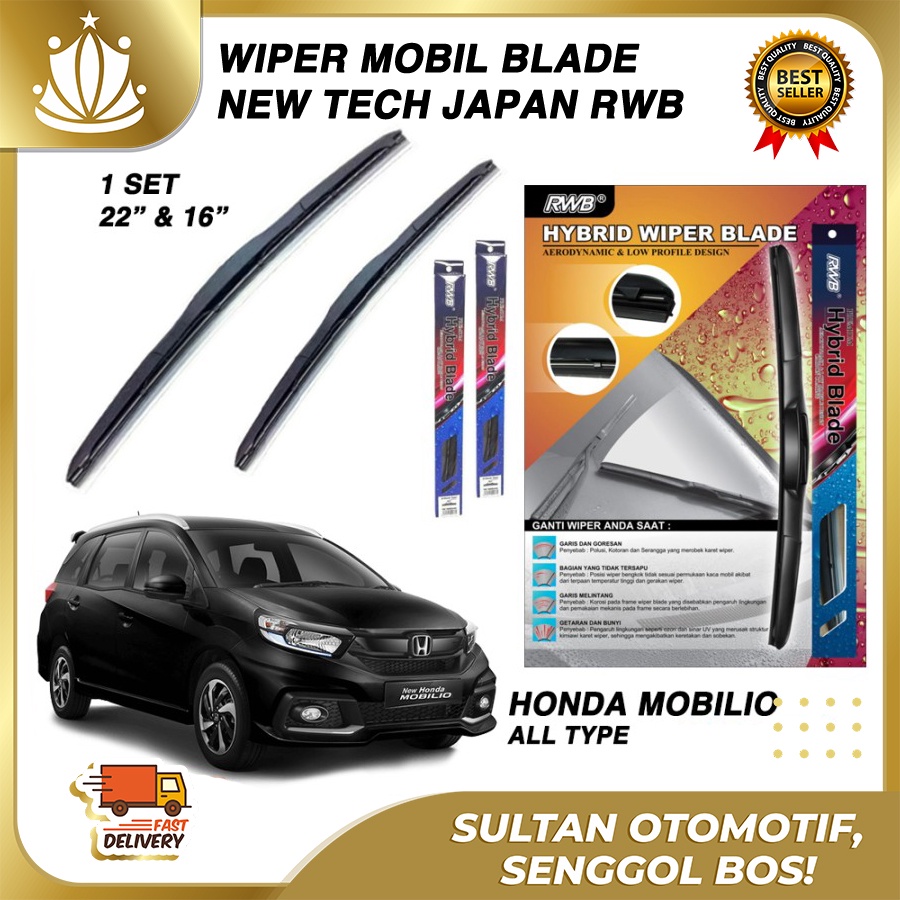 Wiper Mobil Honda Mobilio Karet Blade RWB
