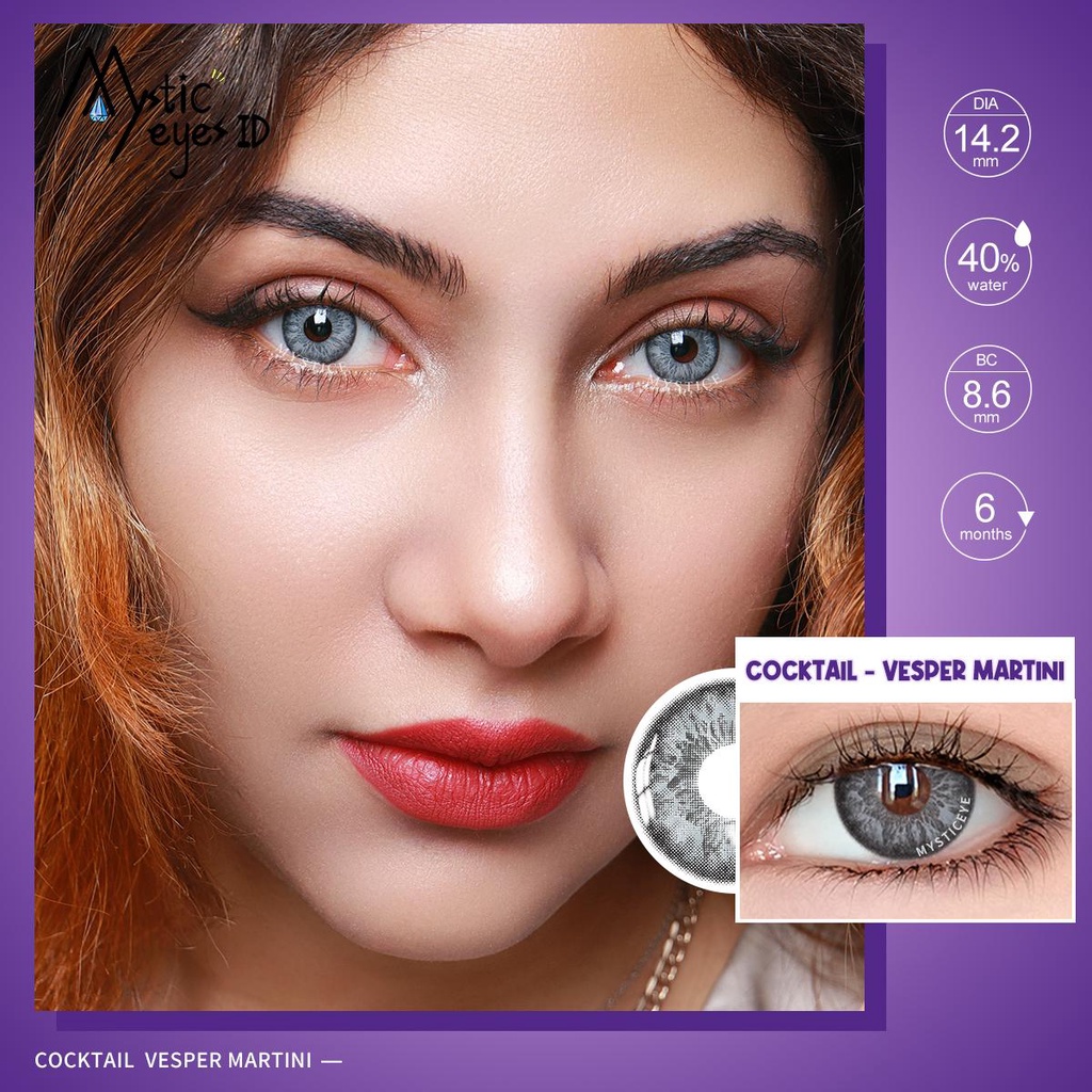 [COD] MYSTICEYES SOFTLENS NORMAL COCKTAIL SOFLENS WARNA 14.5MM KADAR AIR 40% LENSA KONTAK