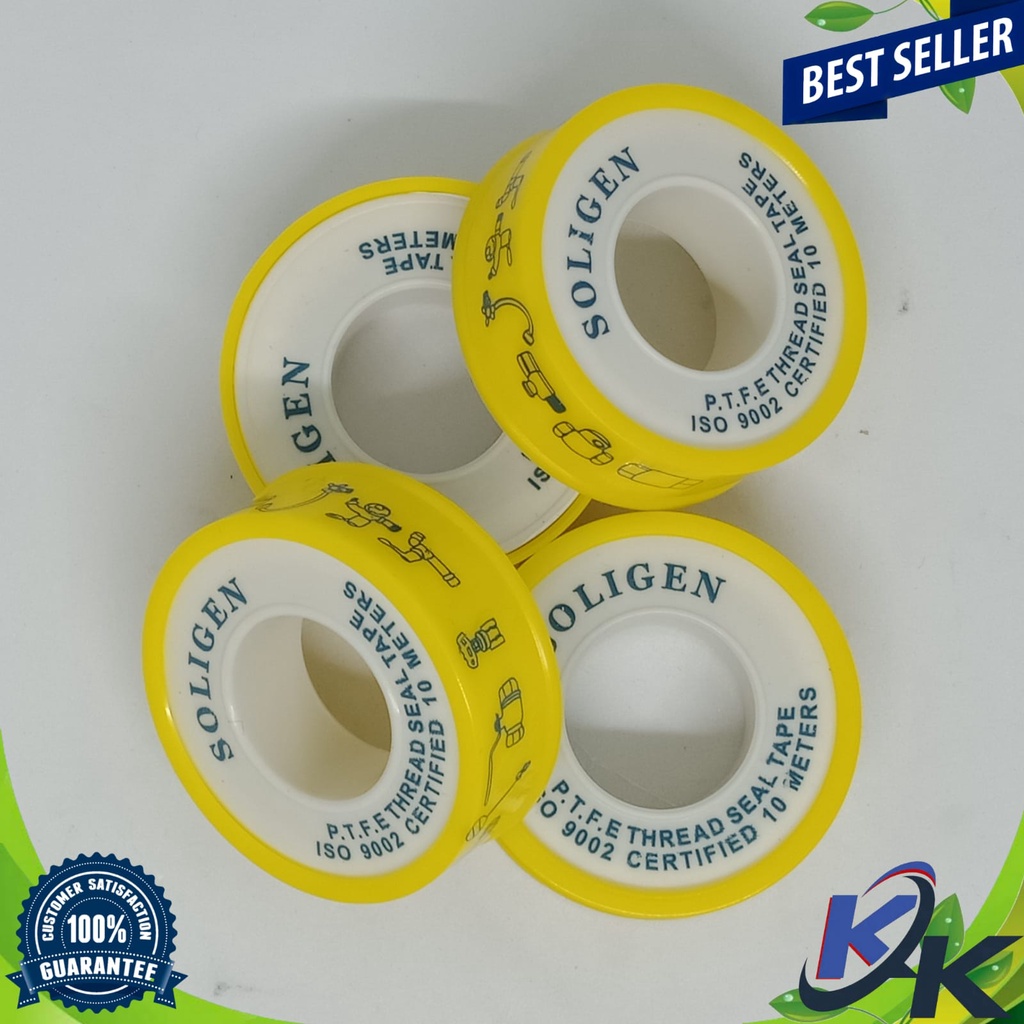 Sealtape Seal Tape Soligen Solatip Pipa Kran / Sealtape Siltip Tabung Gas / Isolasi Keran Air
