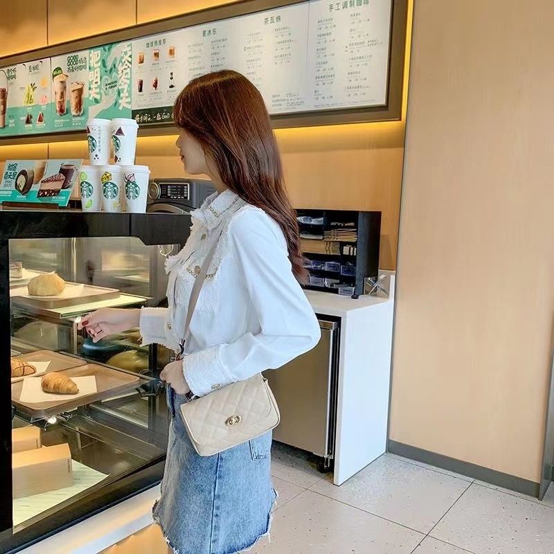 ASIN829 Tas bahu wanita impor, tas wanita mode, tas bahu gaya minimalis kecil T251 tas bahu lebar tali bahu tas bahu tas bahu