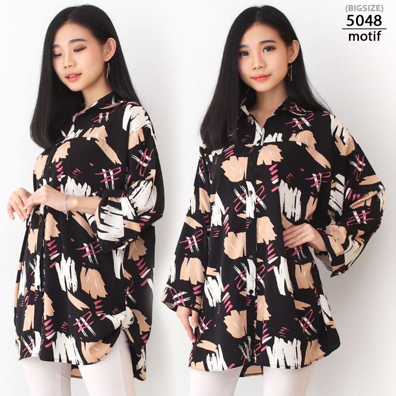 ARENA - Kemeja Motif Kancing Depan XXXL