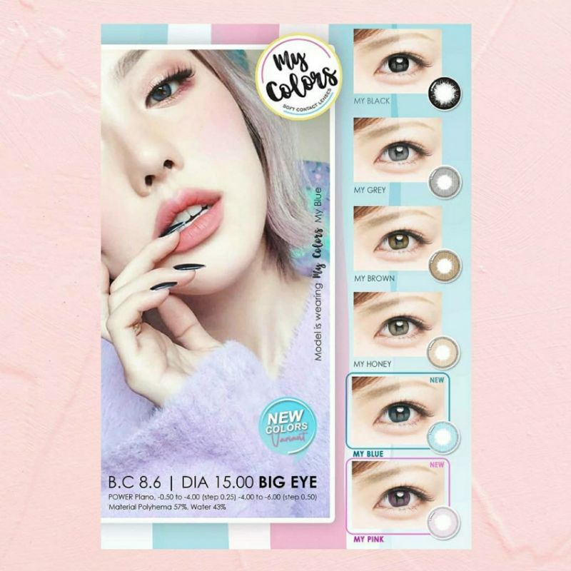 ❤ RATU ❤ Softlens My Colors Omega Diameter 15mm | My Color Soflens Normal | Soflen Lensa Kontak Big Eyes