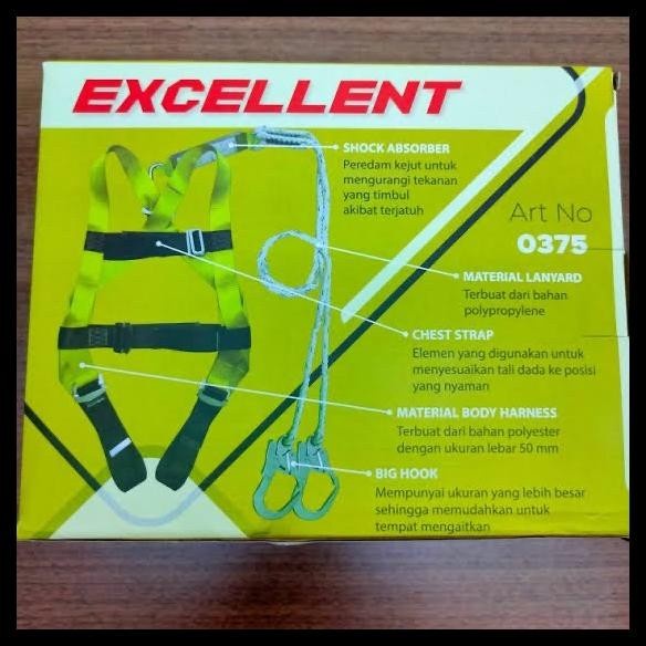 Full Body Harness with Absorber Double Lanyard Excellent 0375