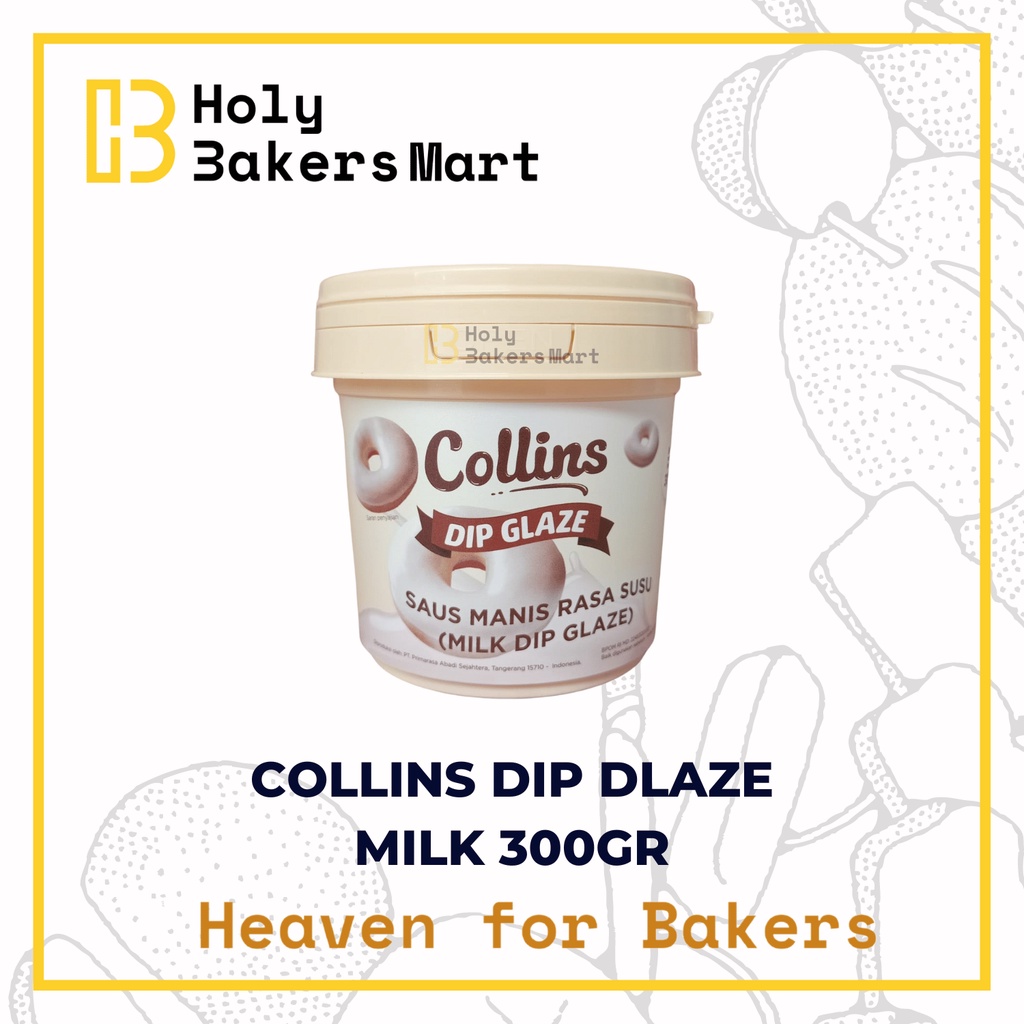 

COLLINS DIP GLAZE MILK 300GR / GLAZE MILK / MILK / GLAZE