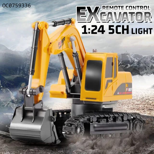 mainan RC truck excavator beko 1:24 remote control truck beko alat berat 360 derajat