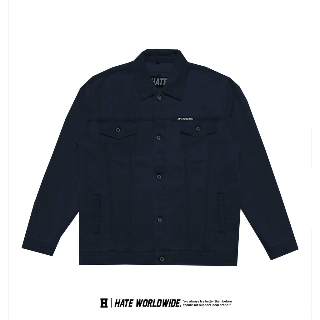 DENIIM JAKET HATE WORLDWIDE NAVY