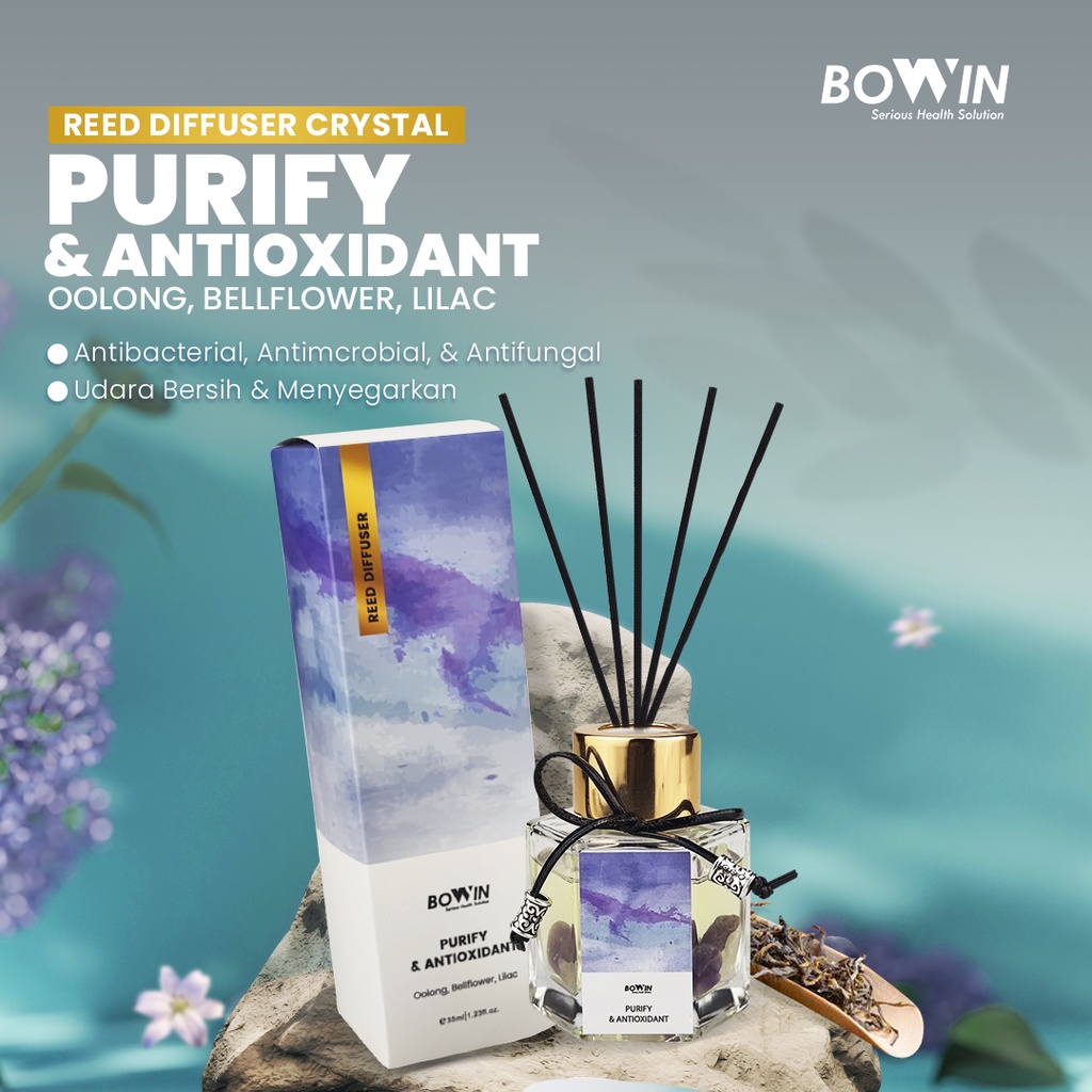 Bowin Reed Diffuser Crystal - Aromaterapi Pengharum Ruangan 100% Essential Oil