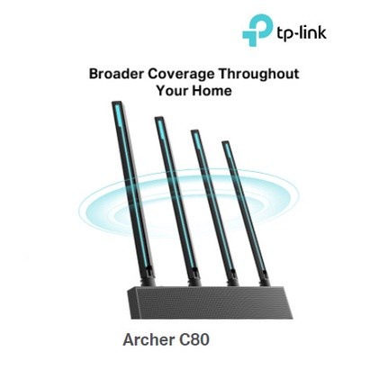 TP-LINK  ARCHER C80 AC1900 WIRELESSMU-MIMO Wi-Fi Router