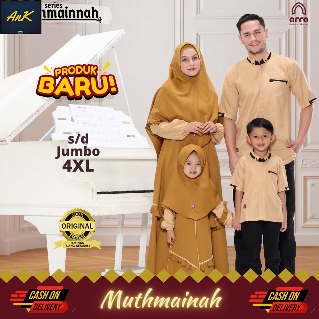 Baju Couple Keluarga Lebaran 2023 Arra Muthmainah Mustard Sarimbit Keluarga 2023 Lebaran