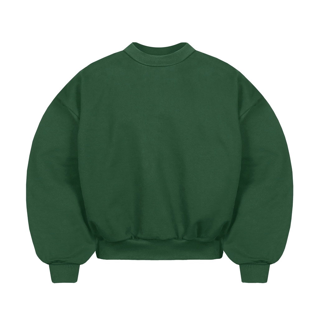 YESZY.MFG Boxy Fit 375 GSM Celtic Green Crewneck