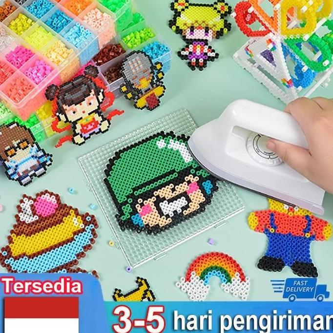 DIY Perler Beads Manik-manik Sekering Kit Mainan 5.5 Mm Manik-manik