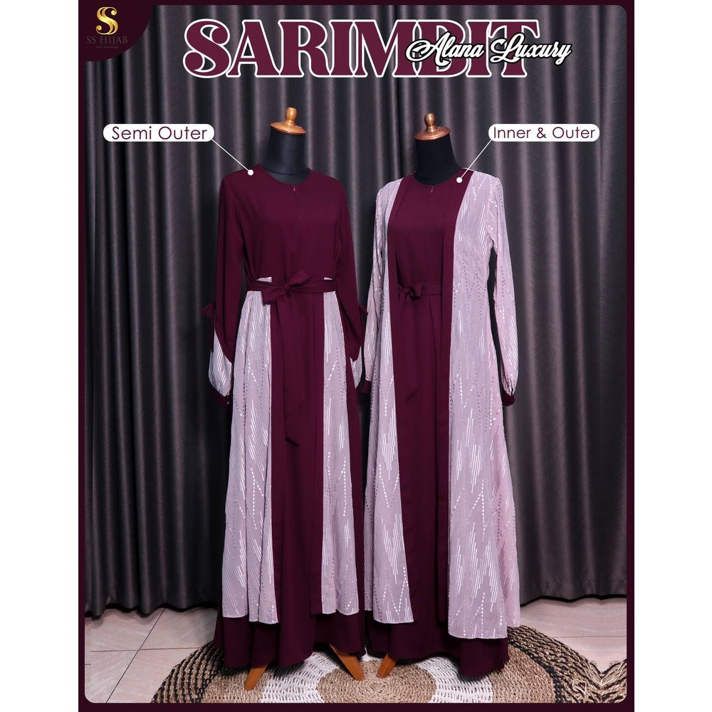 SS HIJAB COUPLE ALANA LUXURY MAROON BLUSH // KOKO COUPLE  // READY STOCK