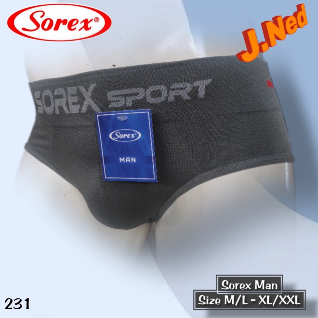 J231 (hrg satuan) CD PRIA SOREX CELANA DALAM PRIA IMPORT M - XXL