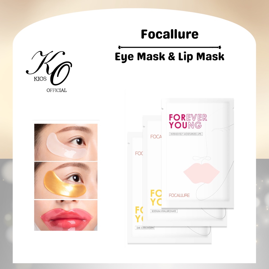 Focallure 24K Golden Natural Plant Eye Mask &amp; Cherry Lip Mask