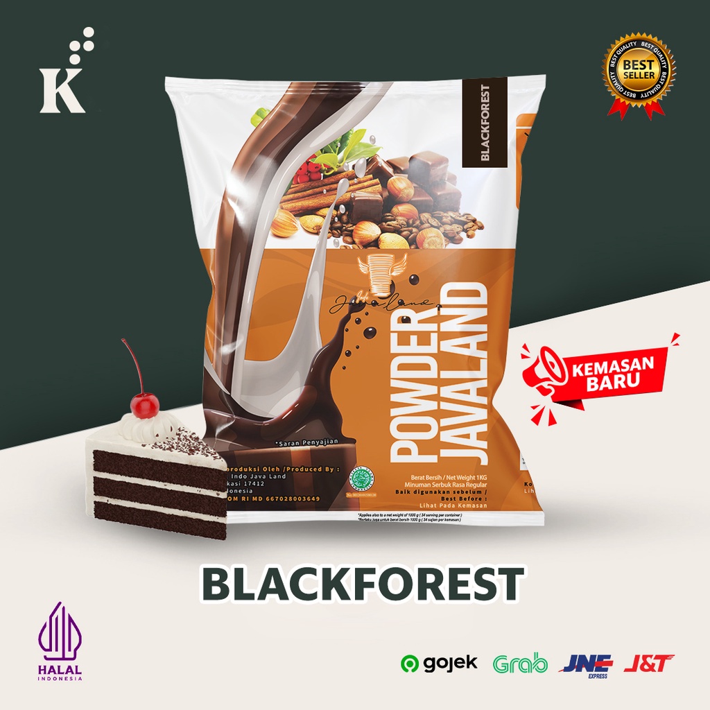 

[Ready Stock]Cod Bubuk Minuman Bubble Powder Drink Blackforest ORIGINAL Javaland 1kg