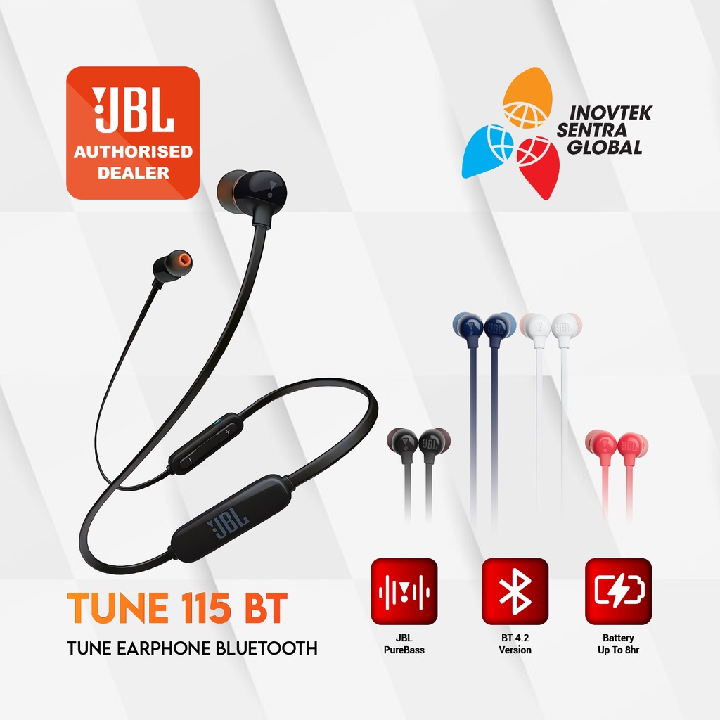 JBL Tune 115BT / T115 BT Bluetooth Earphone - GARANSI IMS