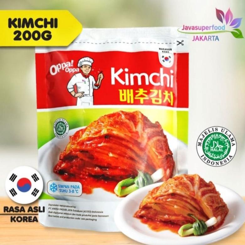 

♠ Kimchi 200gr sawi halal asli restoran korea enak pedas murah snack cemilan korean snack