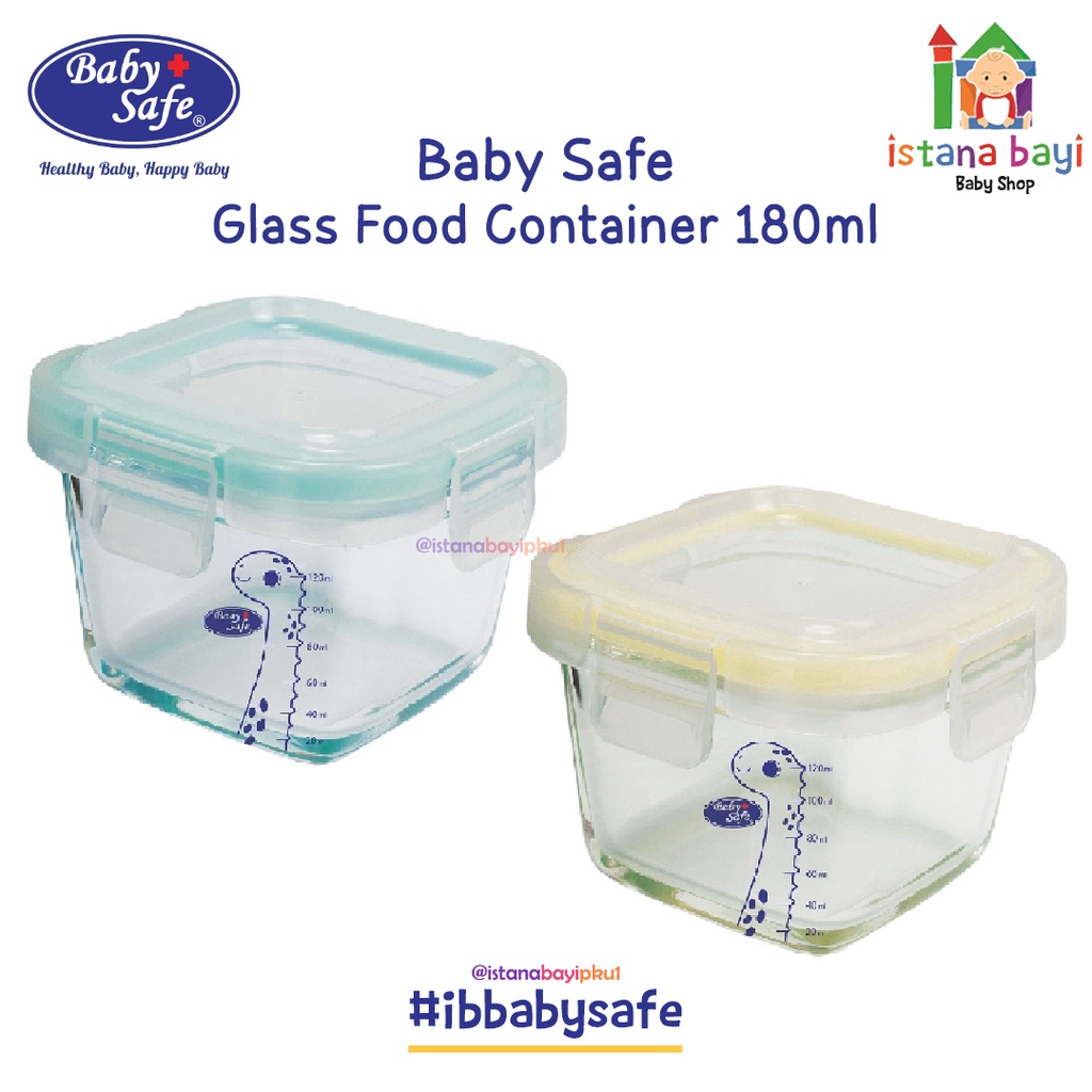 Baby Safe Glass Container 180ML FC006/Tempat Makan Bayi