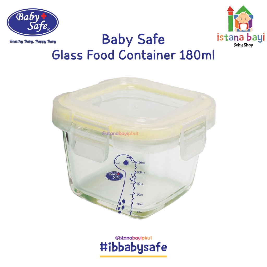 Baby Safe Glass Container 180ML FC006/Tempat Makan Bayi